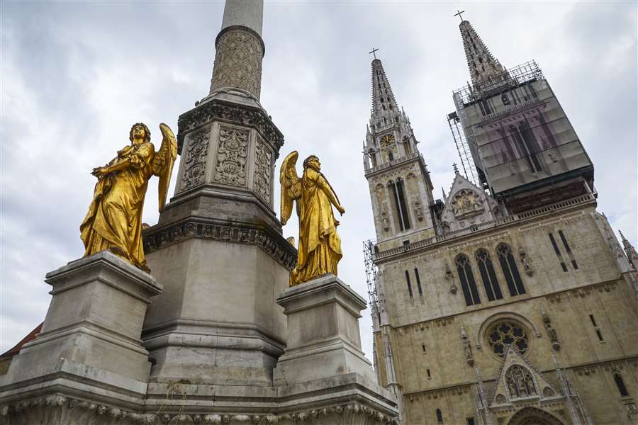 The Zagreb Cathedral Has Undergone Many Reconstruction And Rebuilding Projects In Its History, And The Most Recent Has Erected Scaffolding To Fortify The Building For Future Earthquakes. (Photo: Beata Zawrzel/Nurphoto)