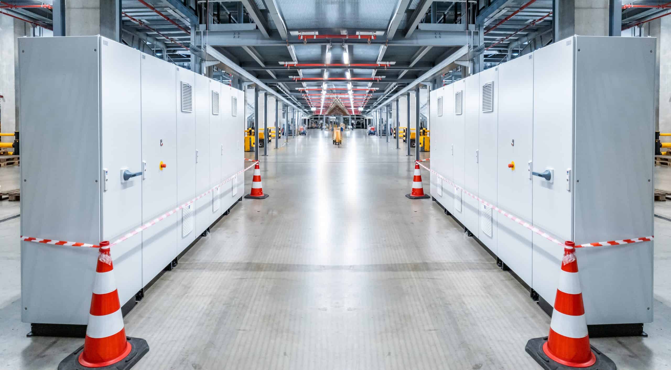 Electric control cabinet substation in a new factory plant | Cortec Corporation Cortec® VpCI® Technology to reduce MCC corrosion damage
