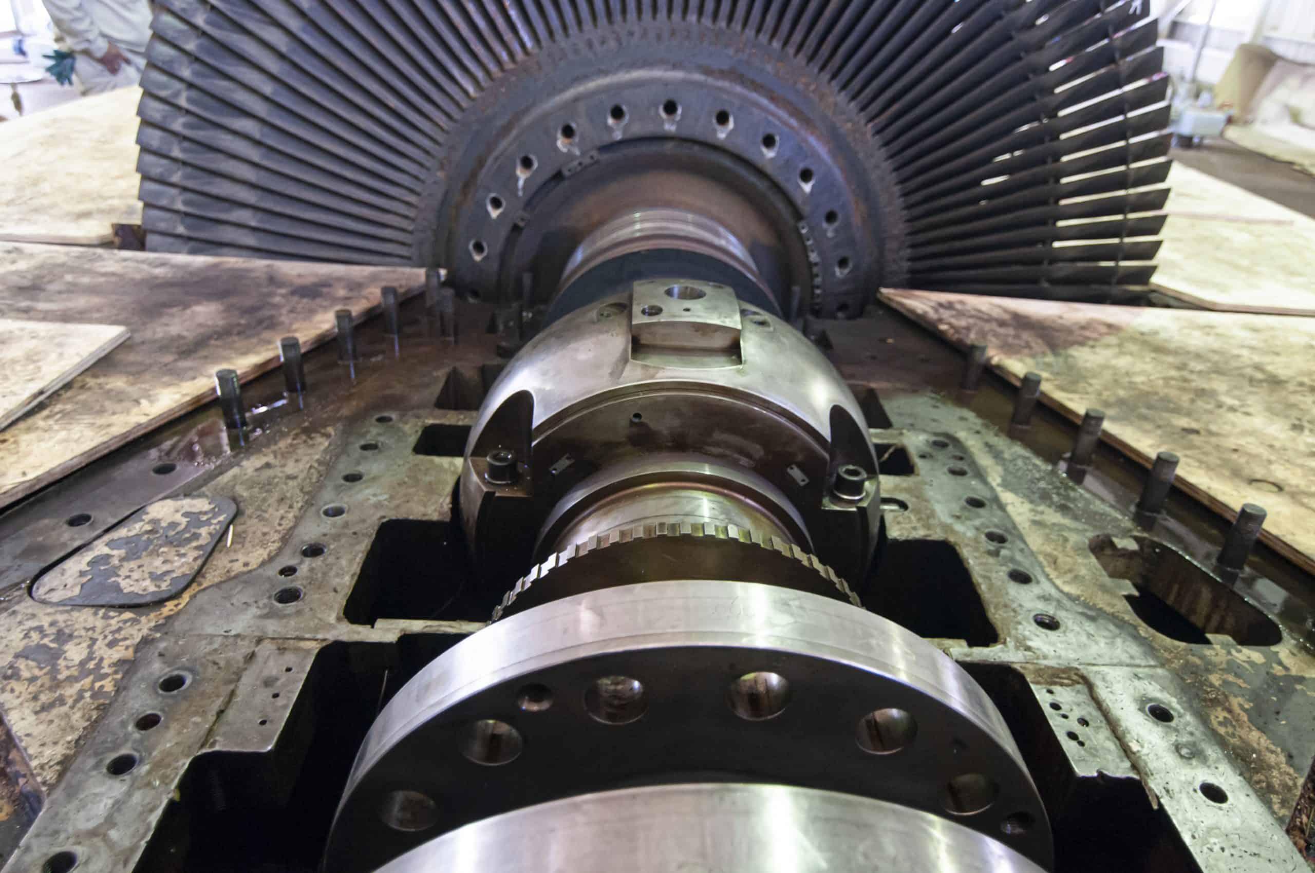 Geothermal Rotor Turbine Of Power Electric 30 Megawatts Generator In Geothermal Power Plant, Maintenance Jobs In Electric Power Plant