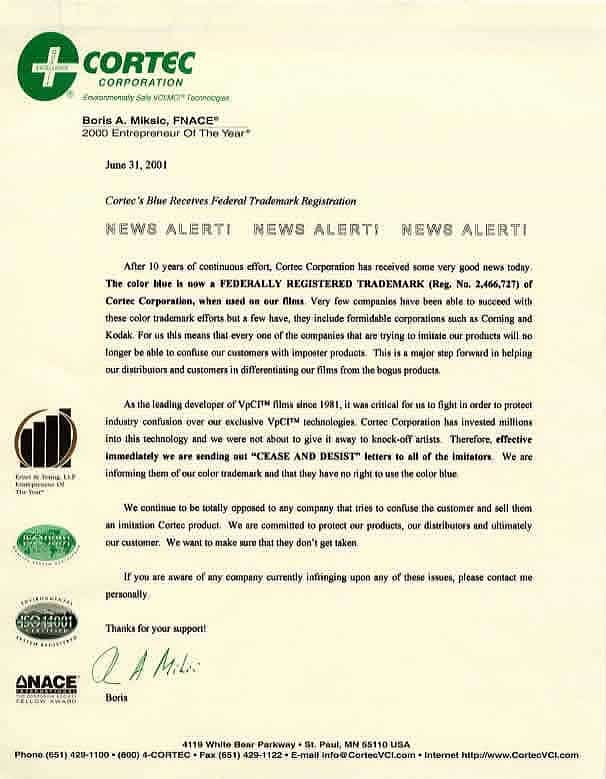 Bp Letter - Cortec Corporation
