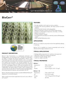 Biocorr Rust Preventative Page 1 - Cortec Corporation