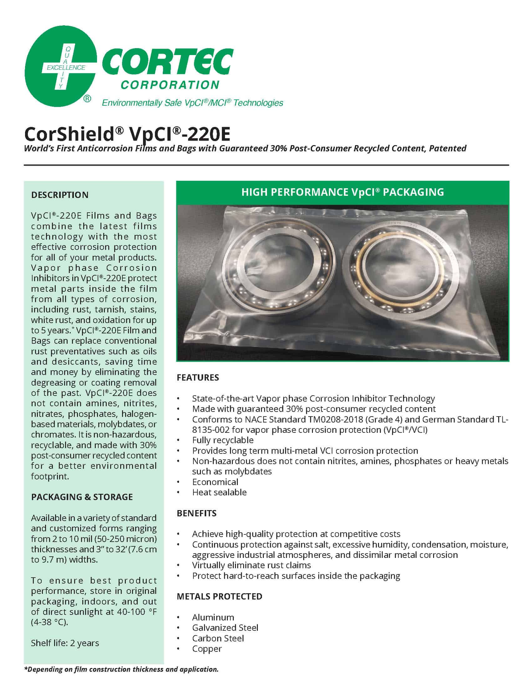 Corshield Vpci 220E1 Page 1 - Cortec Corporation