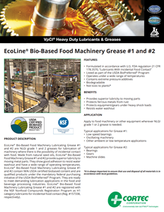 Ecoline® Bio-Based Food Machinery Grease