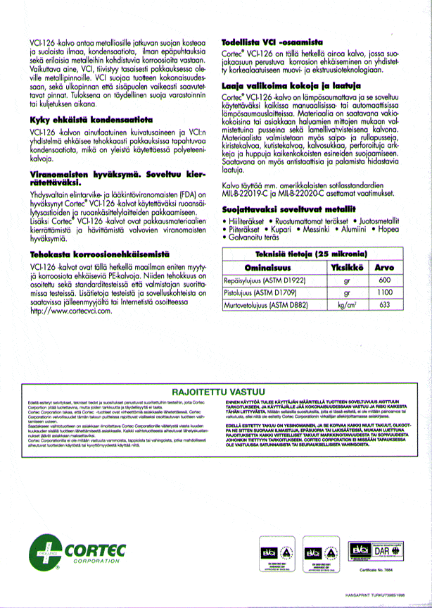 Finland2B - Cortec Corporation