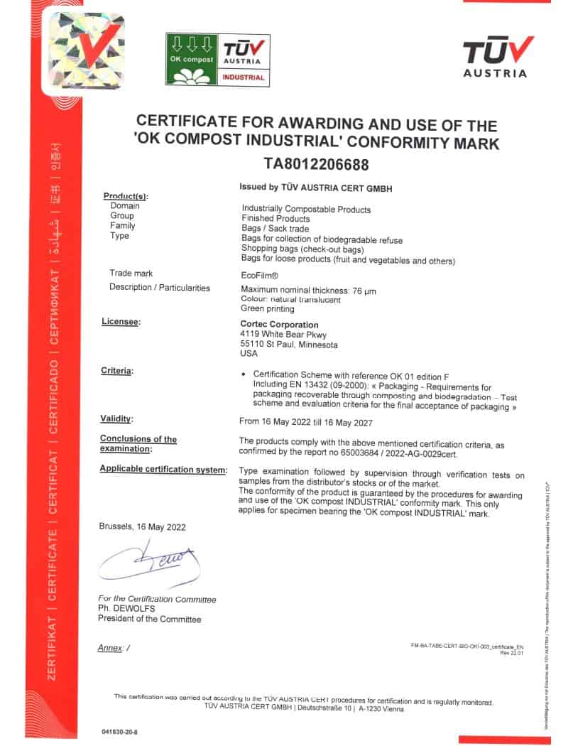 Ecofilm Tuv - Cortec Corporation