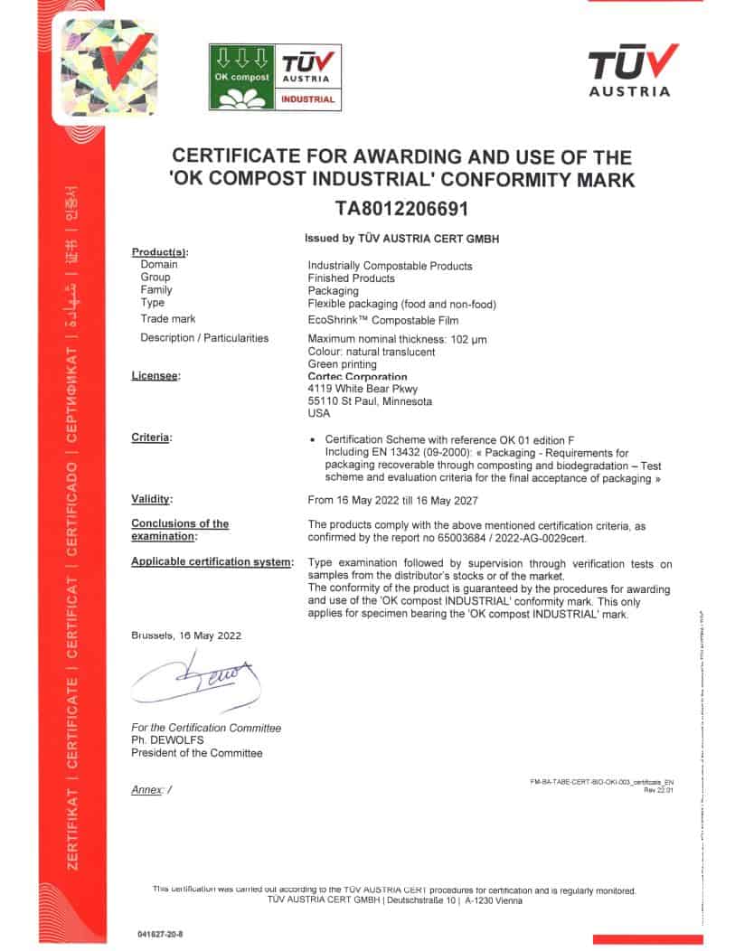 Ecoshrink Tuv - Cortec Corporation