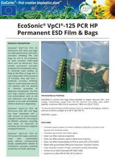 Ecosonic® Vpci®-125 Pcr Hp Permanent Esd Film &Amp; Bags