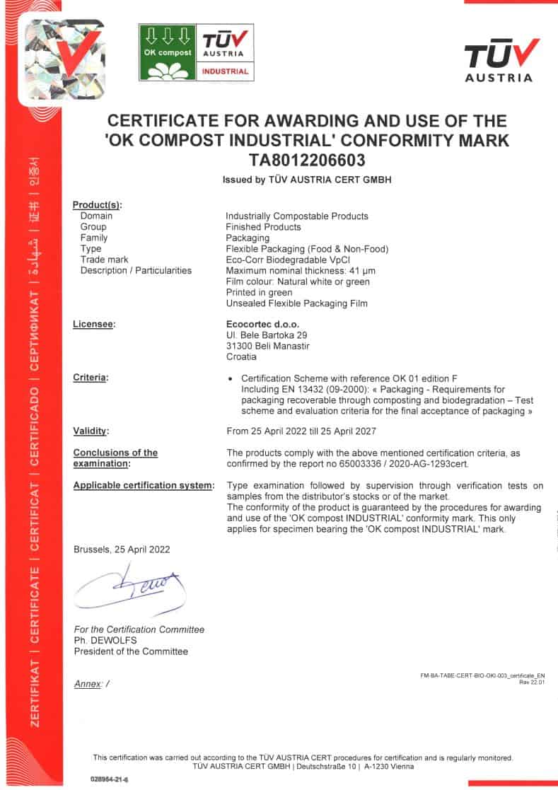 Tuv Ecocorr - Cortec Corporation